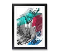 Nat King Cole V2 Modern Framed Print | A2 Black Framed Wall Art | Ready to Hang | Modern Nature Picture | Living Room Bedroom Lounge Office