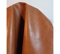 NAT Leathers,Golden Tan Brown Calf smooth Nappa Soft Faux Vegan Leather PU {Peta Approved Vegan},Synthetic Pleather 0.9 mm Nappa Vinyl Upholstery,36"x54" (Golden Tan)