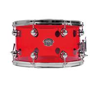 Natal 14" x 5.5” Arcadia Acrylic Snare Drum Transparent Red