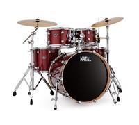 Natal Arcadia 20 5pc Drum Kit w/Cymbals Red Strata