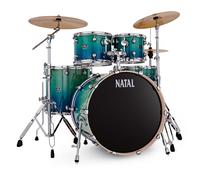 Natal Arcadia 22 5pc Drum Kit w/Cymbals Blue to Black Fade