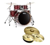 Natal Arcadia 22 American Fusion 5pc Drum Kit w/Cymbals Red Strata
