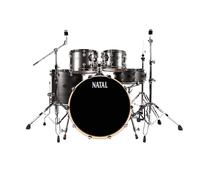 Natal Arcadia Poplar 5pc UFX 22" Drum Kit w/Hardware Grey Strata