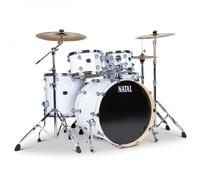 Natal Arcadia UFX 22 Am. Fusion 5pc Drum Kit w/Cymbals Piano White