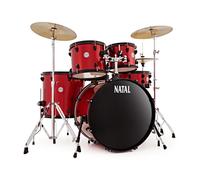 Natal EVO 22 Drum Kit w/ Hardware Cymbals & Extra Crash Red