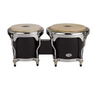Natal Fuego Natural Wood Bongos Chrome Hardware Black Gloss