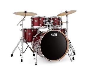 Natal KAR-F20-RST Arcadia Series F20 5-Piece Drum Set with Hardware - Red Strata