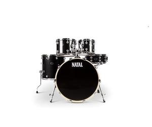 Natal KAR-UF22-BLS Arcadia Series UF22 5-Piece Drum Set with Hardware - Black Sparkle