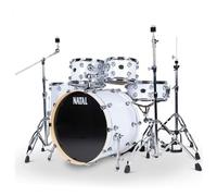 Natal KAR-UFX-WHT Arcadia Series UFX 5-Piece Drum Set with Hardware - Piano White