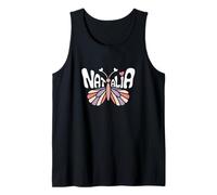 Natalia Butterfly - Personalized Cute Name Word Art Tank Top
