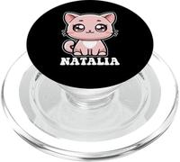 Natalia Cute Cat Kitten Design for Girls Name Natalia PopSockets PopGrip for MagSafe