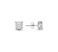 NATALIA DRAKE Sterling Silver Illusion Set White Diamond Stud Earrings - 1/10 Carat