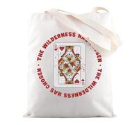 Natalie Antler Queen Tote Bag The Wilderness Has Chosen Gifts Wilderness Mystery Symbol Gifts There's No Book Club Shoulder Bag (the wilderness tg3)