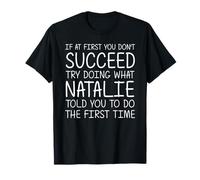 NATALIE Gift Name Personalized Birthday Funny Christmas Joke T-Shirt