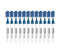 Nataraj 12 x Blue Whiteboard Marker Pens 2mm Bullet Tip Erasable Dry Wipe Marker For Office and Home - Sold By VR Angel