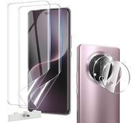 Natbok 2+2 Pack 3D Tempered Glass for Honor Magic 7 Lite Screen Protector & Camera Lens Protector,9H Hardness,Full Coverage Ultra Resistant,Anti-Fingerprints,No Bubbles,HD-Clear Phone Film