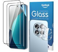 Natbok 2+2 Pack 3D Tempered Glass for Xiaomi Redmi Note 15 Pro 4G Screen Protector & Camera Lens Protector,9H Hardness,Full Coverage Ultra Resistant,Anti-Fingerprints,No Bubbles,HD-Clear Phone Film