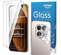 Natbok 2+2 Pack Tempered Glass for Xiaomi Redmi Note 15 Pro 5G Screen Protector & Camera Lens Protector,9H Hardness,Ultra Resistant,Anti-Fingerprints,No Bubbles,HD-Clear Phone Film