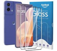 Natbok 2 Pack 3D Tempered Glass for Motorola Moto G85/Edge 50 Fusion 5G Screen Protector,9H Hardness,Ultra Resistant,Anti-Fingerprints,No Bubbles,HD-Clear,Full Coverage Phone Film for Moto G85
