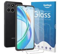 Natbok 2 Pack Tempered Glass for Honor X5b/X5b Plus/X5/Nokia G42/Nokia C32 5G Screen Protector,9H Hardness,Ultra Resistant,No Bubbles,HD-Clear,Full Coverage Phone Film for Honor X5b