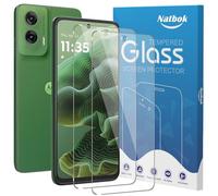 Natbok 2 Pack Tempered Glass for Motoroal Moto G35 5G Screen Protector,9H Hardness,Ultra Resistant,Anti-Fingerprints,No Bubbles,HD-Clear,Full Coverage Phone Film for Moto G35 [Easy Install]