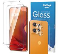 Natbok 2 Pack Tempered Glass for Motorola Moto G15 Screen Protector, 9H Hardness,Ultra Resistant,Anti-Fingerprints,No Bubbles,HD-Clear,Full Coverage Phone Film for Moto G15 [Easy Install]