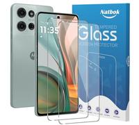 Natbok 2 Pack Tempered Glass for Motorola Moto G75 Screen Protector, 9H Hardness,Ultra Resistant,Anti-Fingerprints,No Bubbles,HD-Clear,Full Coverage Phone Film for Moto G75 [Easy Install]