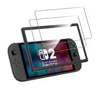 Natbok 2 Pack Tempered Glass for Nintendo Switch 2 7.9" Screen Protector - with Alignment Frame Tool, 9H Hardness No Bubbles Full Coverage Phone Film Accessories for Nintendo Switch 2 2025
