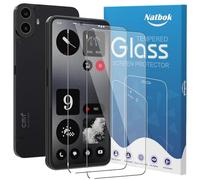 Natbok 2 Pack Tempered Glass for Nothing CMF Phone 1 Screen Protector,9H Hardness,Ultra Resistant,Anti-Fingerprints,No Bubbles,HD-Clear,Full Coverage Phone Film for CMF Phone 1 [Easy Install]
