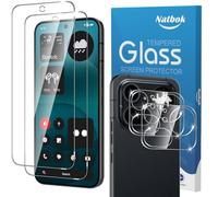 Natbok For Nothing Phone 4a Pro 5G Screen Protector, 2 Tempered Glass with 2 Camera Lens Protector, 9H Hardness Anti-Fingerprints No Bubbles HD-Clear Phone Film for Nothing Phone (4a) Pro