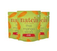 Natch Dried Thai Mango Slices, Vegan & Gluten Free, 100% Natural Fruit, No Artificial Preservatives, Healthy Fruit Snacks for Adults & Kids, Real Mango Candy, 150g each (Pack of 3), Chilli Flavour
