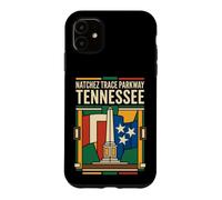 Natchez Trace Parkway Tennessee Flag Monument Retro Art Case for iPhone 11