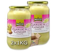 Natco Minced Garlic & Ginger Paste Jars 2x1Kg | For Curries, Marinades, Stir-Fries Grocery King