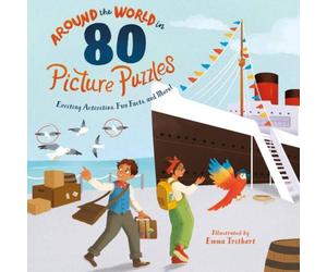 Nate Rae Around the World in 80 Picture Puzzles Paperback Book Nate Rae Multicolor