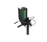 Genesis Radium 250 USB Microphone for Gaming & Streaming - Condenser Microphone with Cardioid Characteristic, RGB Light, Gain and Mute Button, 24bit/192kHz, Table Tripod & Pop Filter, Black