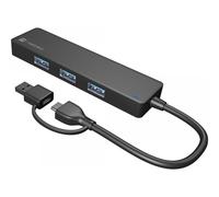 NATEC MAYFLY USB-C 3.0 HUB 4 PORTS + USB-A ADAPTER