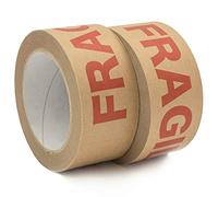 NATEE Strong Paper Packaging Tape | Eco-Friendly | Fully Recyclable | Fragile Printed Kraft Paper for Packing Parcels and Boxes | 50m x 50mm (12)