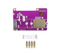 NATEFEMIN Adapter for Raspberry Pi 5, PCIE Pcie X1 Gen2 Gen3 To M.2 SSD NVMe SSD HAT Adapter