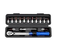 NATEPLALFC Torque Wrench Set, 15Pcs 1/4" 2-24Nm Digital Bike Screwdriver Key, Professional Socket Spanner, Repair Wrench Tool Kit for Bicycle