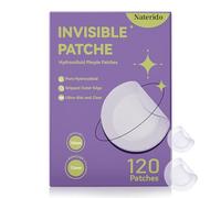Naterido Invisible Hydrocolloid Spot Patches for Blemishes 120 Counts- Vegan & Cruelty-Free, 24H Adhesion, Day & Night Clear Dots Spot Remover Pimple Stickers