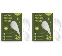 Naterido Microdart Hydrocolloid Patch (24 Counts) Day & Night Clear Spot Remover Pimple Stickers, Spot Dots for Face Zit Patches (Pack of 2)