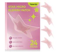 Naterido Star Micro Hydrocolloid Deep Blemish Patch 24 Counts, Day & Night Clear Stickers, Spot Dots for Face Zit Patches