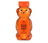 Nate's 100% Pure, Raw & Unfiltered Honey - Award-Winning Taste, 12oz. Honey Bear Bottle