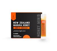 Nate's Manuka Honey Minis - 10 count Single-serve, Pure Manuka Honey - MGO 83+ | UMF 5+ Certified - 10 Single-Serve Packets for On-the-Go Daily Wellness