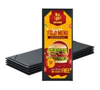 NATGAI 5 PCS 1 View Menu Covers 4.25" x 11", PU Leather Menu Cover Menu Holders, Waterproof Double View Restaurant Menu Covers, Fit for Restaurant Bar Cafe Hotel Wine List (1 View, 4.25"x11")