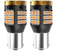 NATGIC 1156 BA15S P21W LED Turn Signal Light Bulbs Amber Yellow Orange 3700LM 3030 45 SMD Canbus Error Free Anti - Hyper Flash for Car Front or Rear LED Turn Signal Light (2-Pack)