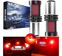NATGIC 1157 Led Bulb Red, 360° Lighting 300% Brightness 4000LM Canbus Error Free Led Replacement Bulbs, BAY15D P21/5W Led for Car Reverse Lights, Tail Lights, Parking Light, Stop Lights (Pack of 2)