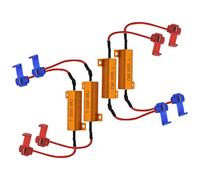 NATGIC 4pcs 50W 8 ohm LED Bulb Load Resistors(DIY) Headlight Load Resistor Fog Lamps Decoder LED Turn Signal Lights Resistor Decoder Wire (Fix Hyper Flash, Warning Cancellor)