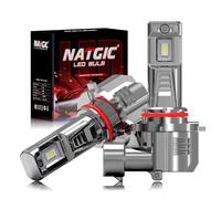 NATGIC 9005/HB3 LED Headlight Bulb, Fanless HB3 Headlight Bulb 16000LM 80W,1:1 Size Bright 6000K White Light Conversion Kit, Plug and Play, 9005/HB3 Led Bulb For Fog Light/Low Beam,Pack of 2