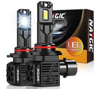 NATGIC 9012 HIR2 LED Headlight Bulbs, 2 x 100W LED Bulbs, 6500K Xenon White, 10000LM, 6000 Hours Lifespan, Universal Fit